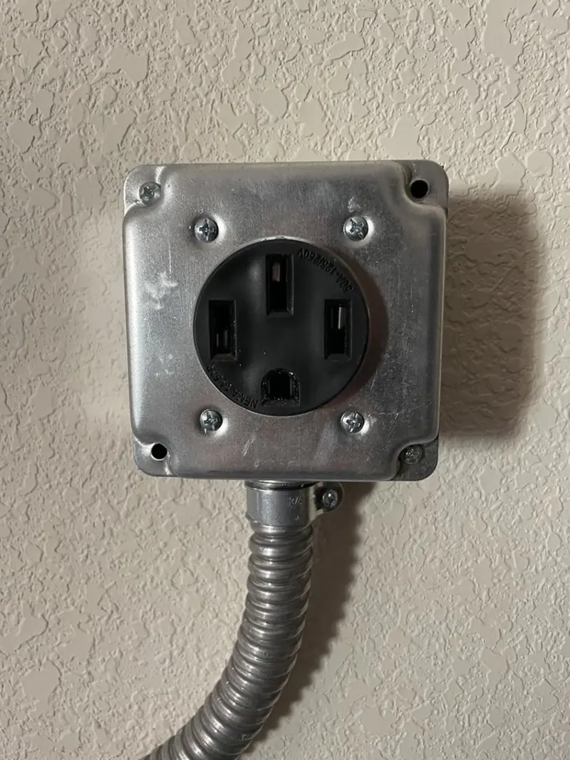 NEMA 14-50 outlet installed for Electrical Panel Upgrade in Mitchell